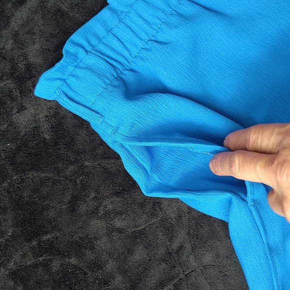 Women's Blue Shorts LOFT OUTLET WOMENS BLUE 💙💙💙💙 SHORTS WITH BELT WRAP - Picture 3 of 12